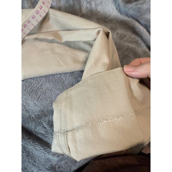 Bonobos Size 33 Linen Cotton Men‎ Pants Tan Khaki 31” Inseam Belt Formal Preppy - Picture 9 of 12